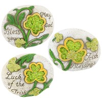 Decorative St. Patrick's Day Cement Stones — Dollar Tree