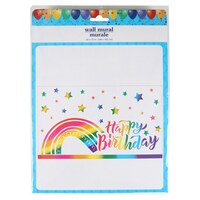 Rainbow Happy Birthday Wall Murals, 42x72-in. — Dollar Tree