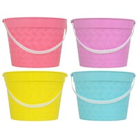Colorful Plastic Pastel Easter Buckets — Dollar Tree (SKU 213153)
