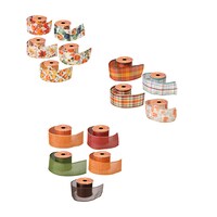 Crafter's Square Harvest Style Wire-Edge Ribbon, 9-ft. Rolls — Dollar Tree