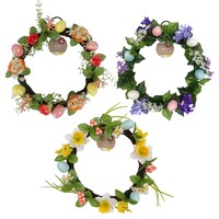 Artificial Easter Egg Floral Wreath, 15x3x15-in. — Dollar Tree