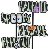 Glow-in-the-Dark Halloween Yard Signs, 24 in. — Dollar Tree (SKU 182257)