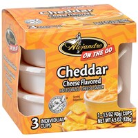 Alejandro On the Go Cheddar Cheese Flavored Snack Cups, 3-ct. Packs — Dollar Tree (SKU 233014)