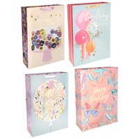 Extra Large Feminine Birthday Gift Bags, 18x13x5 in. — Dollar Tree