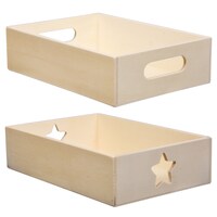 Crafter's Square Wooden Trays, 1.75x6.75x4.875 in. — Dollar Tree