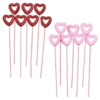 Glittery, Hollow Heart Picks, 7-ct. Packs. — Dollar Tree