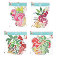 Seasonal Collection Luau Decorative Paper Cutout, Assorted Designs, 8-Piece Pack. — Dollar Tree