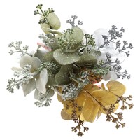 Artificial Christmas Eucalyptus Floral Bush, 13 in. — Dollar Tree