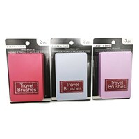 Sassy + Chic Travel Brush Set, Assorted Colors, 3-Piece Pack. — Dollar Tree
