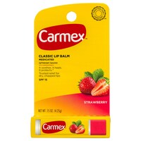 Carmex Medicated Strawberry Lip Balm with SPF 15, .15-oz. Tubes — Dollar Tree penny item