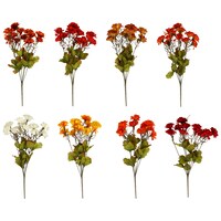 Floral Garden 6-Stem Artificial Mini Mum Bushes, 14-in. — Dollar Tree