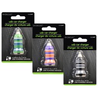 USB Car Chargers with Stripes — Dollar Tree