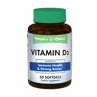 People's Choice Vitamin D3 Softgel Dietary Supplement, 30-Piece Pack — Dollar Tree