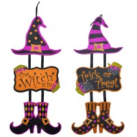 Halloween Dangling Witch Wall Signs, 7.25x16.75 in. — Dollar Tree (SKU 240531)