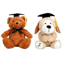 Plush Graduation Dog And Bear Dolls, 1-Count. — Dollar Tree