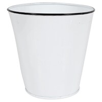 Floral Garden White Metal Planters, 6 in. — Dollar Tree