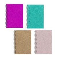 Jot Spiral Bound Glitter Notebook, Assorted Colors. — Dollar Tree