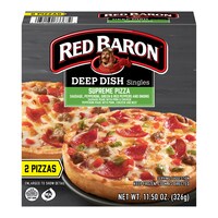 Red Baron Deep Dish Personal Frozen Pizza - Supreme, 2 Count. — Dollar Tree