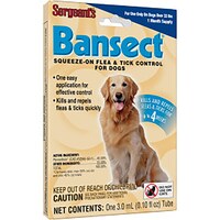 Bansect Squeeze-On Flea And Tick Control For Large Dogs, 0.1 oz. Tubes — Dollar Tree