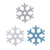 Iridescent Tinsel Snowflake Decor, Assorted Colors. — Dollar Tree