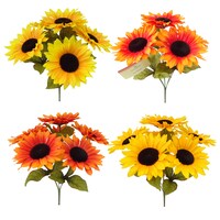 Artificial Sunflower Bush, 6 ct. — Dollar Tree penny item