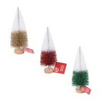 Christmas House Bottle Brush Christmas Tree Decor, Assorted Colors — Dollar Tree
