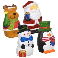 Christmas House Glittery Ceramic Christmas Figurines, 4.75 in. — Dollar Tree penny item