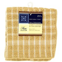 TAN TERRY DISH CLOTH 2PK — Dollar Tree penny item