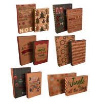 Christmas House Printed Kraft Paper Gift Boxes, 2-Count. Packs — Dollar Tree