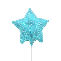 Pre-Inflated Teal Mini Star Stick Balloons, 9 in. — Dollar Tree (SKU 181498)