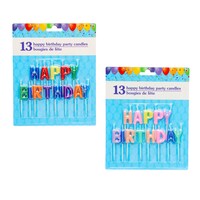 Letter-Shaped Happy Birthday Candles, 13-Count. Packs — Dollar Tree