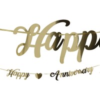 Details and Accessories Happy Anniversary Foil Banners, 7-ft. — Dollar Tree