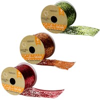 Crafter's Square Harvest Inspired Glitter Mesh Ribbon, 9-ft. Rolls — Dollar Tree (SKU 332464)