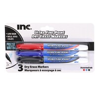 Inc. Ultra Fine-Point Dry Erase Markers, 3-Count. Packs — Dollar Tree