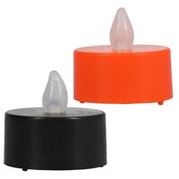 Orange and Black LED Tea Lights, 3 ct. — Dollar Tree penny item