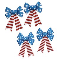 Glittery Stars & Stripes Decorative Bows — Dollar Tree
