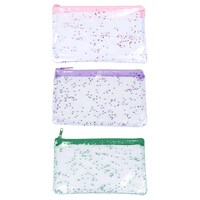 Glitter Cosmetic Bags, 7x4.25 in. — Dollar Tree penny item