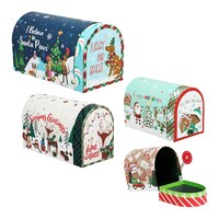 Bulk Mailbox Shaped Nesting Christmas Gift Boxes 4 Ct Packs Dollar Tree