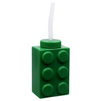 Bulk Colored Brick Drinking Cups With Straws 16 Oz Dollar Tree