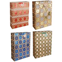 Holiday Kraft Paper Glitter Gift Bag, 1 Count. — Dollar Tree