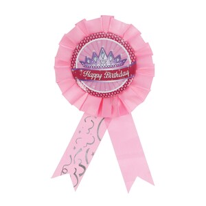 View Pink Princess Birthday Ribbons, 6.5