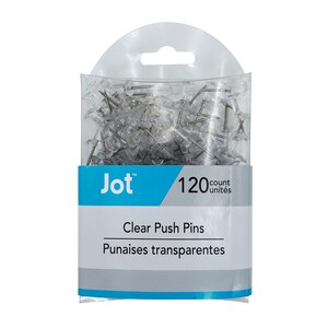 Jot Clear Push Pins, 120-ct. Packs