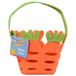 Carrot-Shaped Felt Baskets