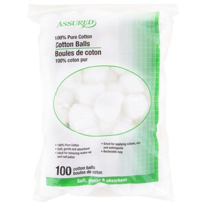 Assured Cotton Balls, 100-ct. Bags