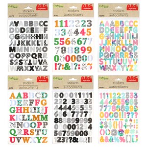 Crafter's Square Gemstone Alphabet Stickers, 50-pc.