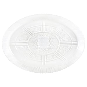 Plastic Oval Crystal-Cut Platters