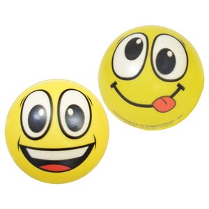 View Spongy Emoji Rubber Balls, 2.25