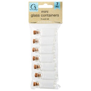 Crafter's Square Clear Glass Bottles with Cork Stoppers Dollar Tree