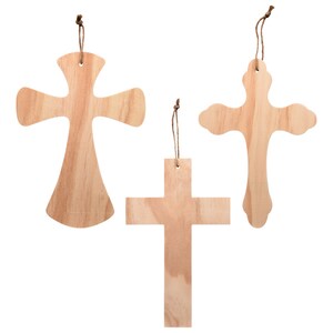 Wood Crosses for Crafts and Table Displays, Wooden Cross (7.9 x