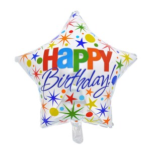 Happy Birthday Balloons Dollar Tree Happy Birthday" Star-Shaped Foil Balloons, 18-In.